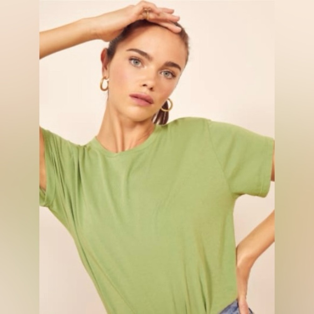 Reformation Perfect Vintage Tee Matcha Green S